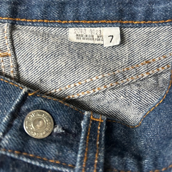 Vintage 80s Levis 501 High Waisted Jeans Dark Wash Made in USA Size 7, 25 - Picture 7 of 8